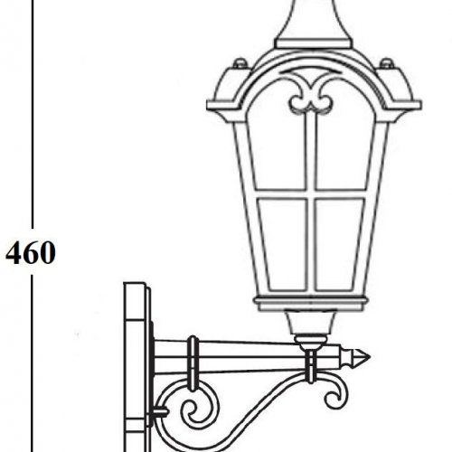 Настенный фонарь уличный Oasis Light PORTO 86101/02 Gb