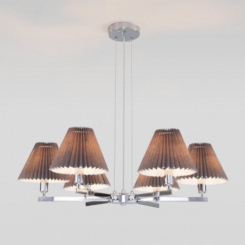 Подвесная люстра Eurosvet Peony 60136/6 хром/графит Подвесная люстра Eurosvet Peony 60136/6 хром/графит