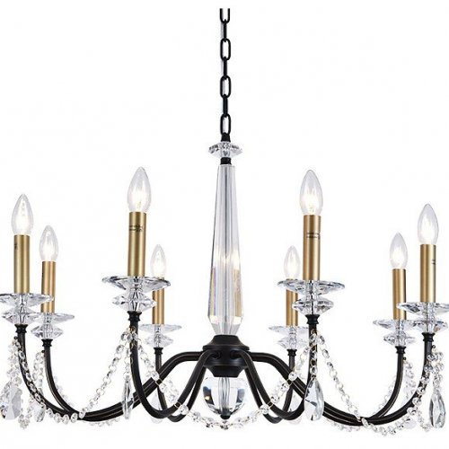 Подвесная люстра Newport АНАСТАСИЯ 3978/C black+brass