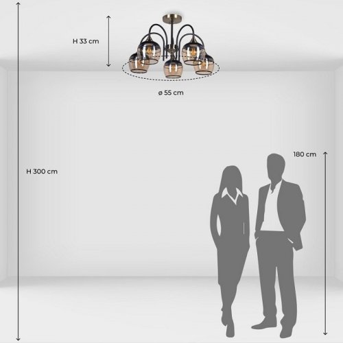 Потолочная люстра DeMarkt Блеск 315015605