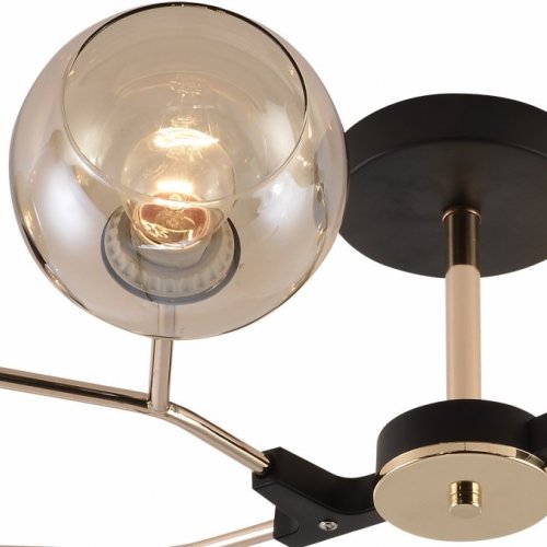 Потолочная люстра Reluce 01483-0.3-08 BK+FGD Потолочная люстра Reluce 01483-0.3-08 BK+FGD