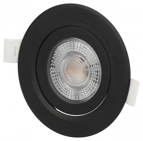 Светильник светодиодный встраиваемый ЭРА KL LED 25A-5 3K BK 5Вт 3000К круглый поворотный черный Б0068164