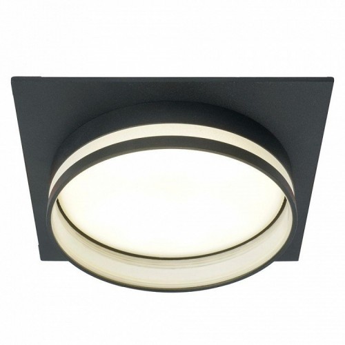 Светильник встраиваемый Feron DL703 LUNA потолочный GX70 черный квадрат 51100