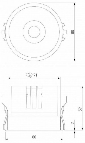 Встраиваемый светодиодный светильник Elektrostandard Forte 25071/LED a069412