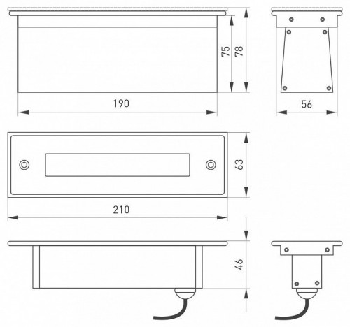 Встраиваемый светильник Arlight уличный 034827