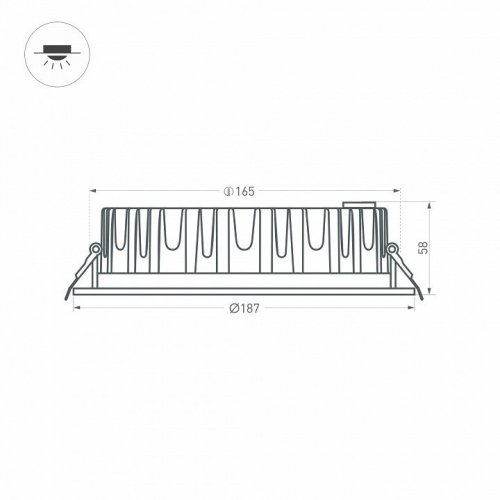 Встраиваемый светильник Arlight Ltd Ltd-187WH-FROST-21W Warm White 110deg