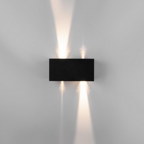 Уличный настенный светодиодный светильник Elektrostandard Winner 35137/W черный a057136