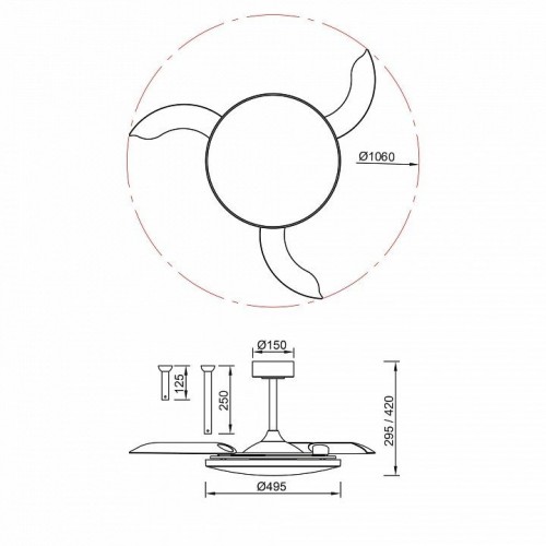Люстра-вентилятор Mantra SLIM FAN 9007