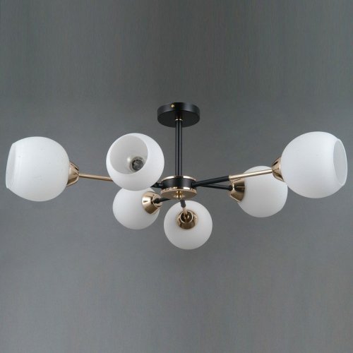 Потолочная люстра Illumico IL0715-6CSQ-24 BK GD LIBRA Потолочная люстра Illumico IL0715-6CSQ-24 BK GD LIBRA