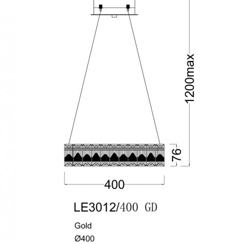 Подвесная люстра Delaina LE3012/400 GD