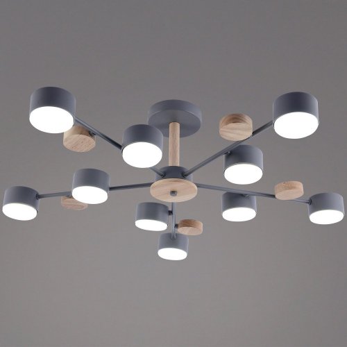 Потолочная люстра Reluce 03758-0.3-10 GREY+WOOD GX53