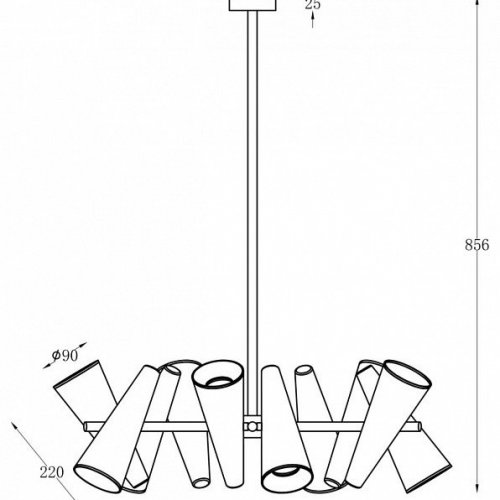 Потолочная люстра Maytoni Giro MOD095PL-10W