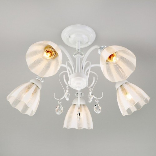 Потолочная люстра Eurosvet Floranse 30155/5 белый Потолочная люстра Eurosvet Floranse 30155/5 белый