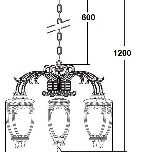 Уличный светильник подвесной Oasis Light VERONA 86270/6 16 Gb