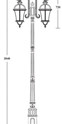 Наземный фонарь Oasis_Light ROMA L 95210LA/18/E7 Gb Наземный фонарь Oasis_Light ROMA L 95210LA/18/E7 Gb