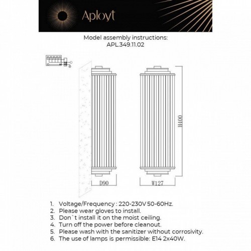 Накладной светильник Aployt Klodina APL.349.11.02