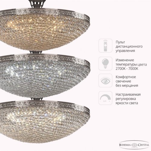 Потолочная люстра Bohemia Ivele Crystal 1932 19321/55IV/LED-DIM Ni