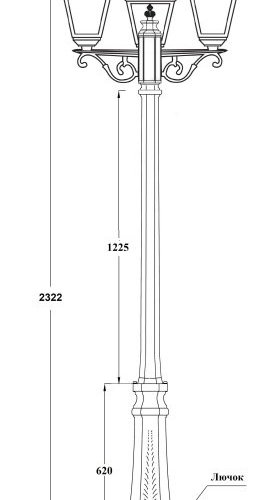 Наземный фонарь QUADRO M 79909MB 029 Bl