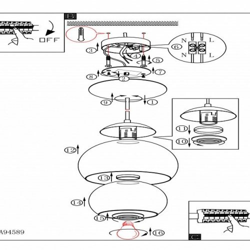 Подвесной светильник Eglo Rocamar 94592 Подвесной светильник Eglo Rocamar 94592