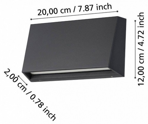 Уличный настенный светодиодный светильник Eglo Spongano 900887