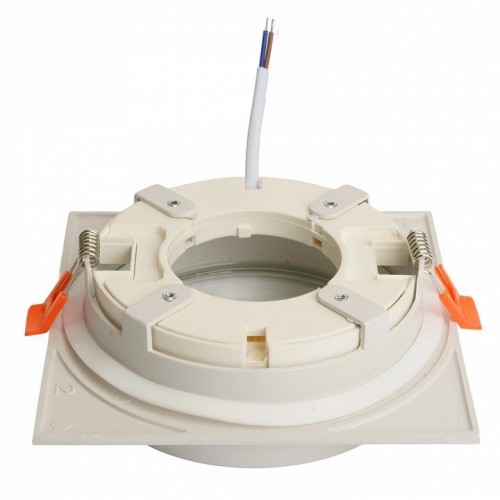 Светильник встраиваемый Feron DL705 потолочный GX70 белый квадрат IP44 51107