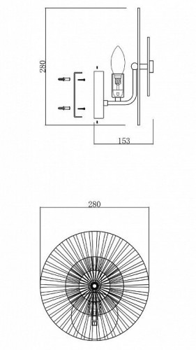 Настенный светильник Maytoni Aster MOD007WL-01G
