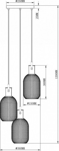 Подвесная люстра Moderli Alina V2802-3P Подвесная люстра Moderli Alina V2802-3P