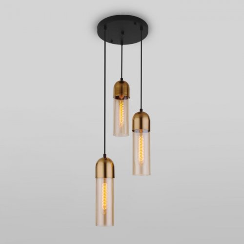 Подвесная люстра Eurosvet Airon 50180/3 янтарный