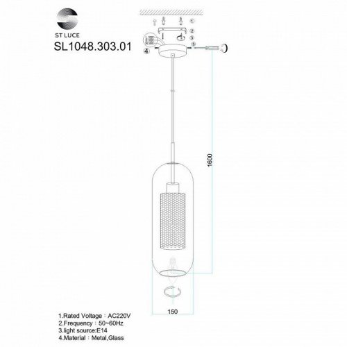 Подвесной светильник ST Luce Gerrit SL1048.303.01