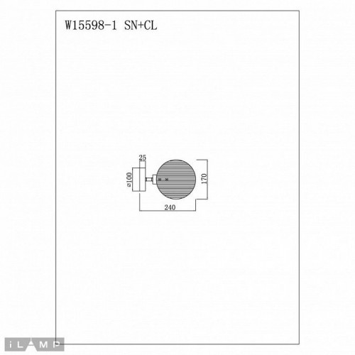 Бра iLamp Panorama W15598-1 SN+CL