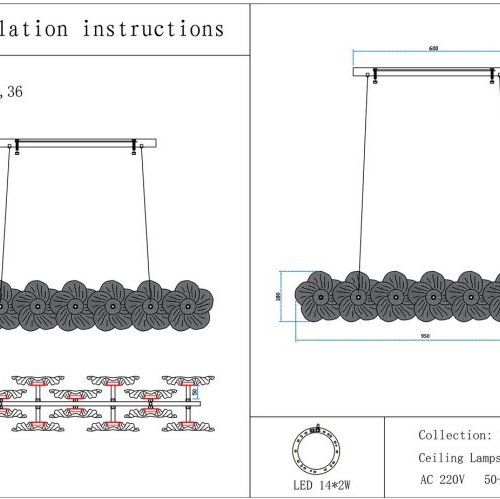 Подвесная люстра Kink Light Грея 07601-95L,36 Подвесная люстра Kink Light Грея 07601-95L,36