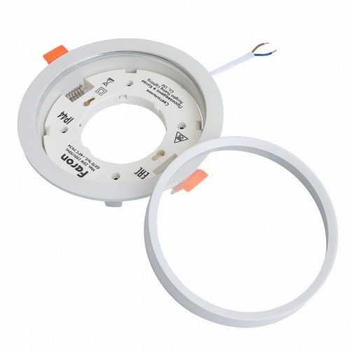 Светильник встраиваемый Feron DL704 потолочный GX70 белый круг IP44 51105