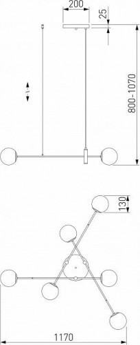 Подвесная люстра Eurosvet Planet a062028