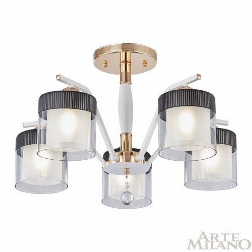 Потолочная люстра Arte Milano Napoli-2646 332646/5 FGD+WT Потолочная люстра Arte Milano Napoli-2646 332646/5 FGD+WT