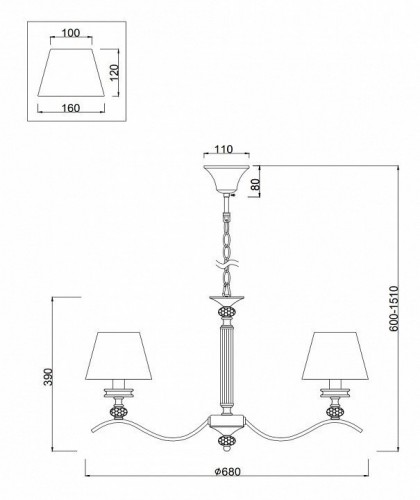 Подвесная люстра Freya Alessandra FR2016PL-05BZ Подвесная люстра Freya Alessandra FR2016PL-05BZ