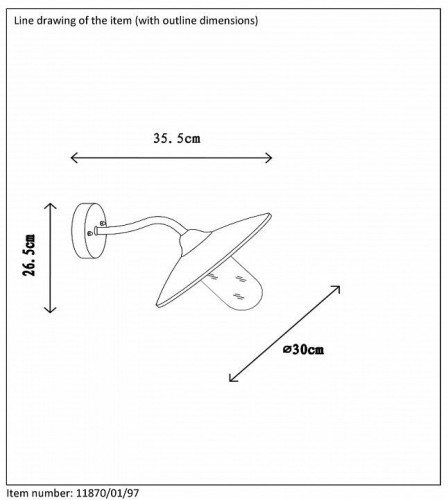 Уличный настенный светильник Lucide Aruba 11870/01/97