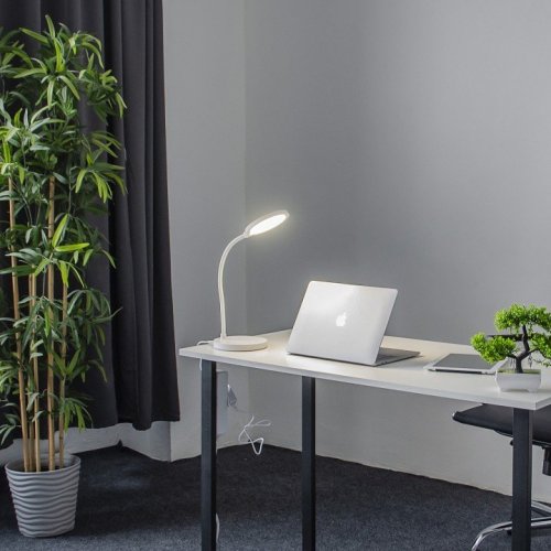 Настольная лампа (UL-00003338) Uniel TLD-553 White/LED/400Lm/4500K/Dimmer/USB