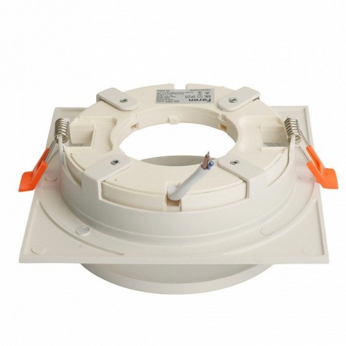 Светильник встраиваемый Feron DL701 потолочный GX70 белый квадрат 51095