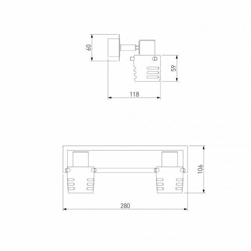 Спот Eurosvet Leonardo 23463/2 хром/бронза античная