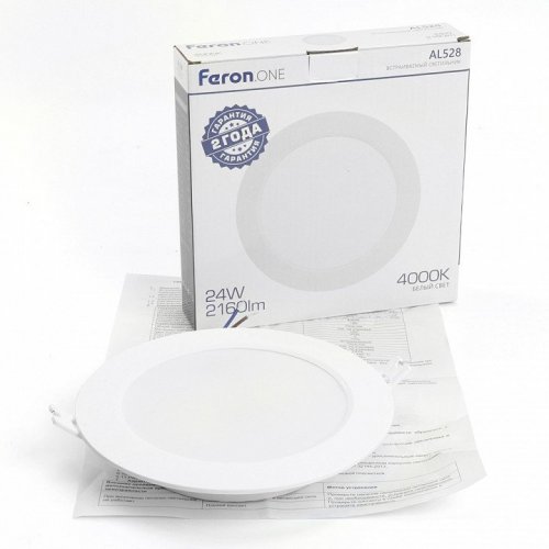 Встраиваемый светодиодный светильник Feron AL528 с драйвером 48875