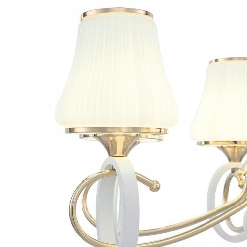 Подвесная люстра Arte Milano Florentia-2387 302387/5 Wh/Gd Подвесная люстра Arte Milano Florentia-2387 302387/5 Wh/Gd
