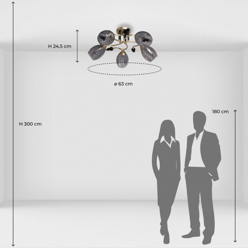 Люстра на штанге De City Клэр 4 463012505