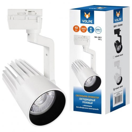 Трековый светодиодный светильник (UL-00005927) Volpe ULB-Q274 40W/4000К WHITE Трековый светодиодный светильник (UL-00005927) Volpe ULB-Q274 40W/4000К WHITE