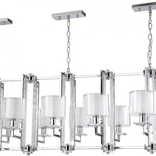 Подвесная люстра Crystal Lux Nicolas SP12 L1600 Nickel/White