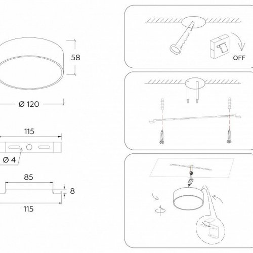 Потолочный светильник Ambrella light Orbital Air Alum FV5511 Потолочный светильник Ambrella light Orbital Air Alum FV5511