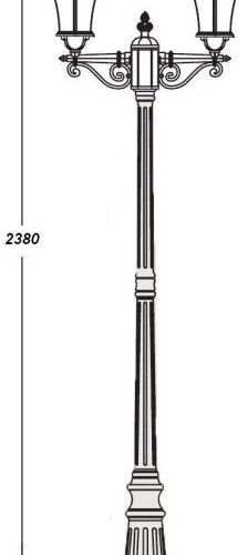 Наземный фонарь Oasis Light ROMA L 95209LA Gw Наземный фонарь Oasis Light ROMA L 95209LA Gw