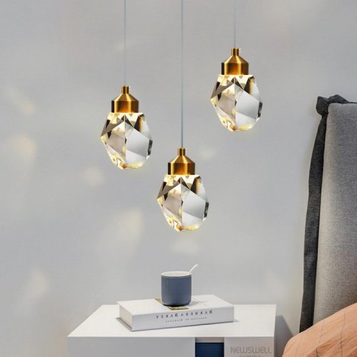 Подвесной светильник DeLight Collection Crystal rock II 9701P/3R brass Подвесной светильник DeLight Collection Crystal rock II 9701P/3R brass