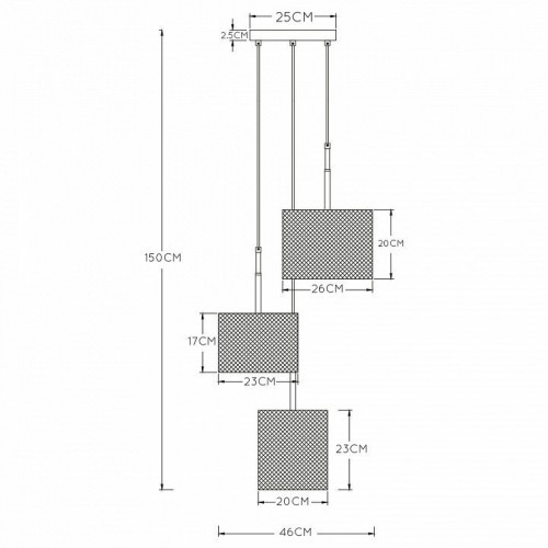 Подвесная люстра Lucide Baskett 45459/03/30 Подвесная люстра Lucide Baskett 45459/03/30