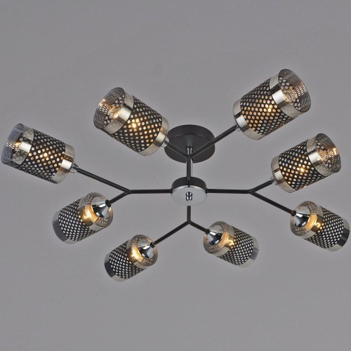 Потолочная люстра Reluce 01405-3.3-08B BK+CR Потолочная люстра Reluce 01405-3.3-08B BK+CR