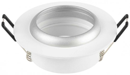 Светильник встраиваемый алюминиевый ЭРА KL109 WH/SL под лампу MR16 GU5.3 белый/серебро матовый Б0061829